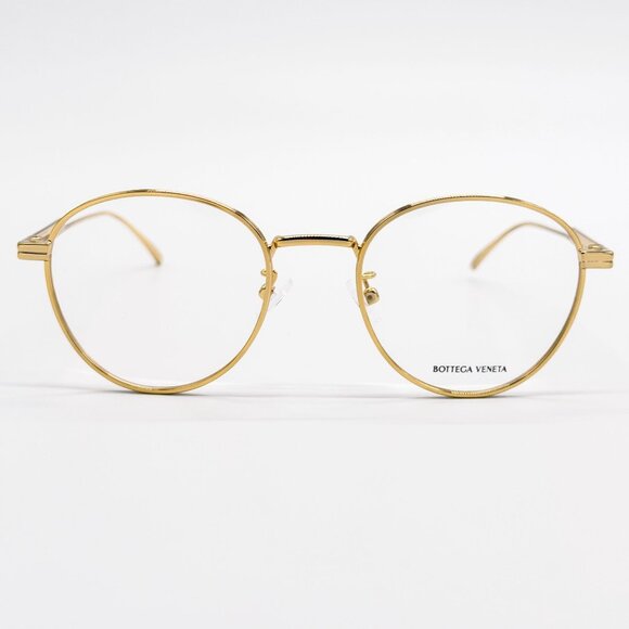 NEW BOTTEGA VENETA EYEGLASSES BV1016OA 002 ROUND GOLD UNISEX EYEWEAR BOTTEGA VEN - Picture 5 of 9